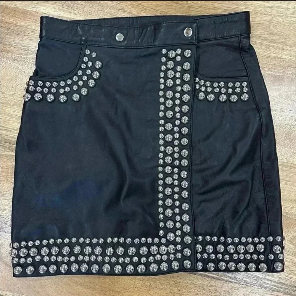 Free People x Understated Leather Wrap Mini Skirt - Picture 3 of 6